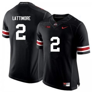 NCAA Ohio State Buckeyes Men's #2 Marshon Lattimore Black Nike Football College Jersey CBI6345OJ